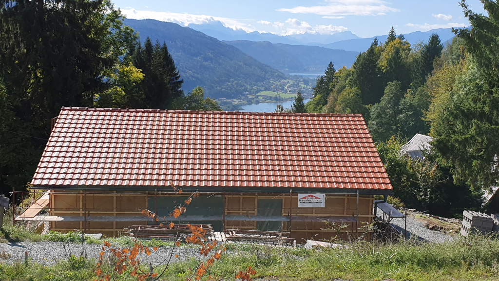 Dachdeckung abgeschlossen.